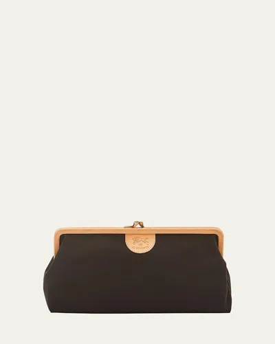 Il Bisonte Manuela Frame Canvas Clutch Bag In Multi