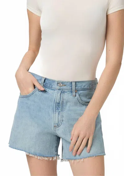 Paige Archie High Rise Denim Short In Tayce Distressed In Blue