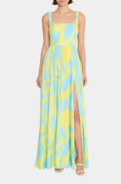 Amanda Uprichard Florence Maxi Dress In Echo Print In Multi