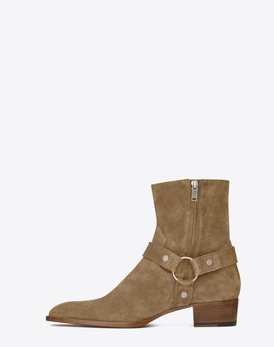saint laurent wyatt tobacco suede