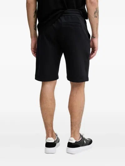 Paul & Shark Drawstring Track Shorts In Black
