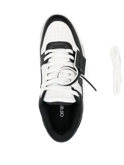 Off-white Out Of Office Arrow-detail Leather Low-top Sneakers In Black