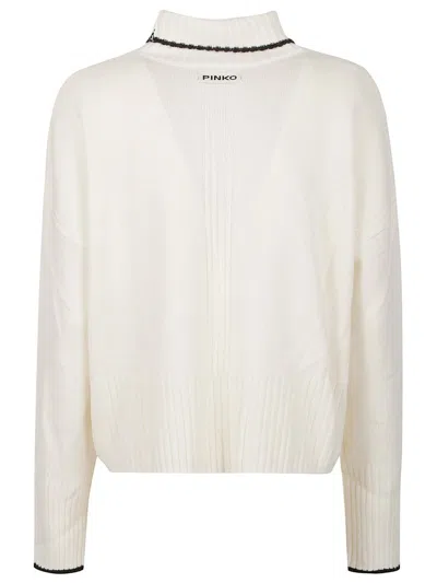 Pinko Falkland Pimped Neck Turtleneck Sweater In Multi