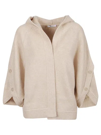 Max Mara Hooded Cardigan In Neutral