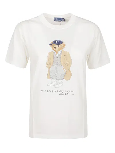 Polo Ralph Lauren White Polo Bear T-shirt In White