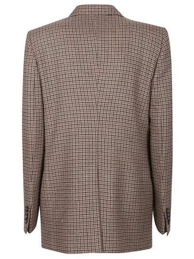 Tagliatore Houndstooth Pattern Jacket In Brown