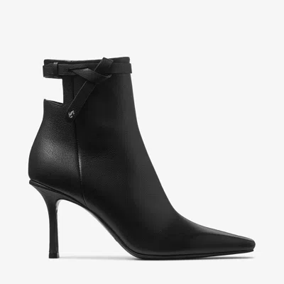Jimmy Choo Stivaletti Camie 85 In Pelle Nera  Donna In Black