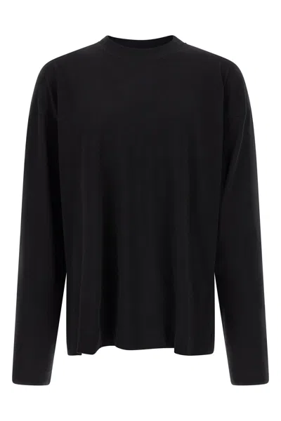 Dries Van Noten Long Sleeve Crew Neck Relaxed Fit T-shirt In Black
