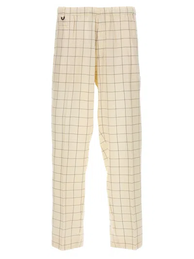 Undercover All-over Checkered Pants With Elastic Waistband In Multi