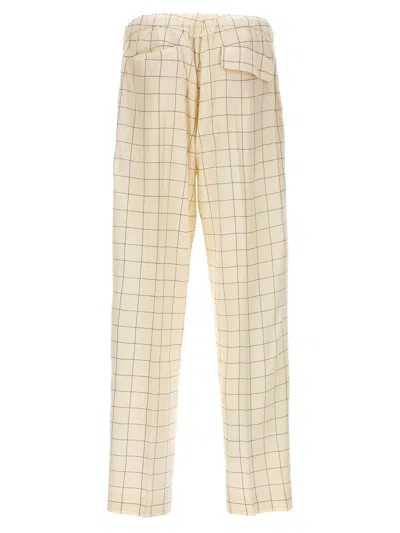 Undercover All-over Checkered Pants With Elastic Waistband In Multi