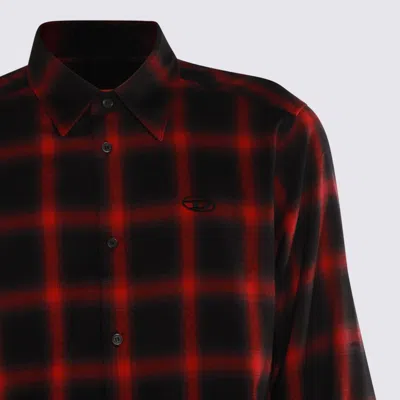 Diesel Button-up Shirt With Bold Checkered Pattern In Multi