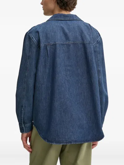 双口袋牛仔衬衫