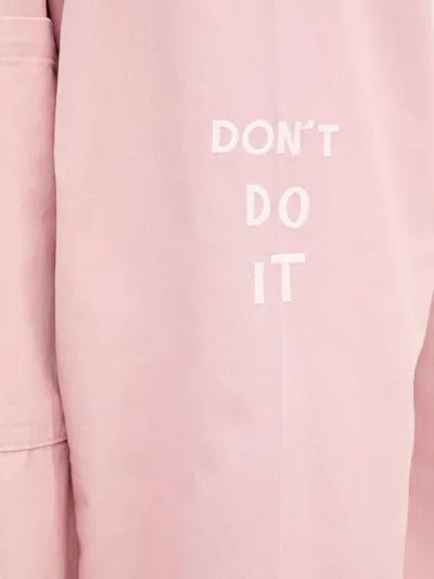 Desigual Flower-embroidered Shirt In Pink