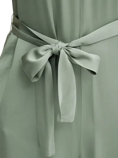 Armani Exchange Self-tie Jumpsuit In Green