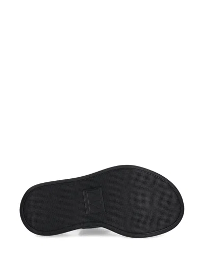 Armani Exchange Double-strap Platform Sandals In Black