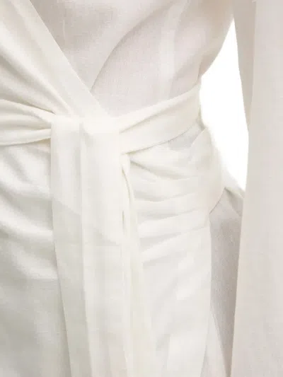 Melissa Odabash Ruby Wrap Mini Dress Coverup In White