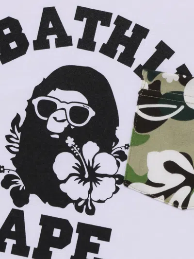 A Bathing Ape Abc Resort T-shirt In White