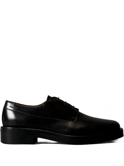 系带皮质德比鞋