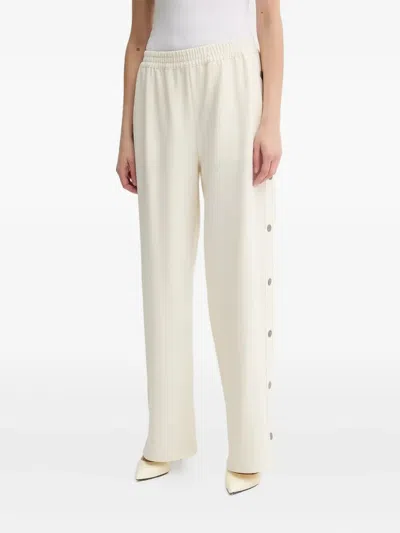 Ba&sh Josta Elastic-waist Button-detail Track Pants In Neutral