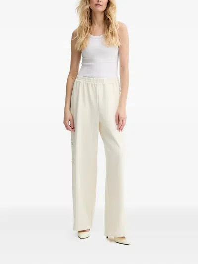 Ba&sh Josta Elastic-waist Button-detail Track Pants In Neutral