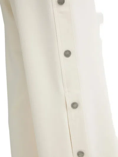 Ba&sh Josta Elastic-waist Button-detail Track Pants In Neutral