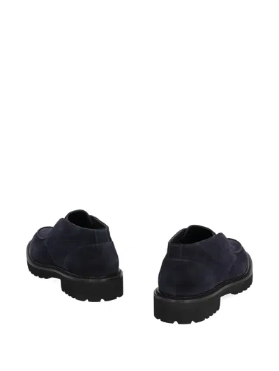 Doucal's Chukka Adler Loafers With Smooth Suede Finish In Blue