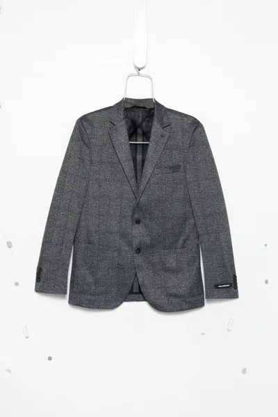 Karl Lagerfeld Textured Two-button Jacket In Gray