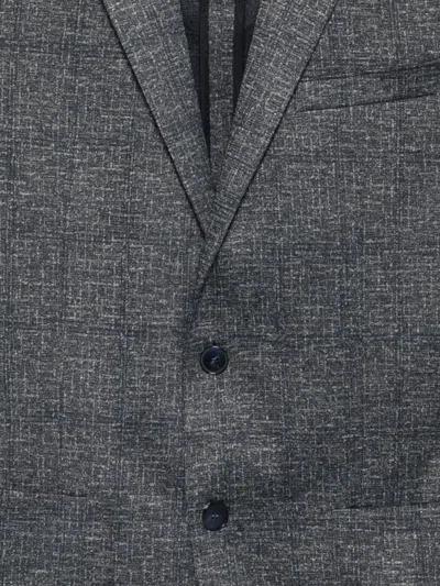 Karl Lagerfeld Textured Two-button Jacket In Gray