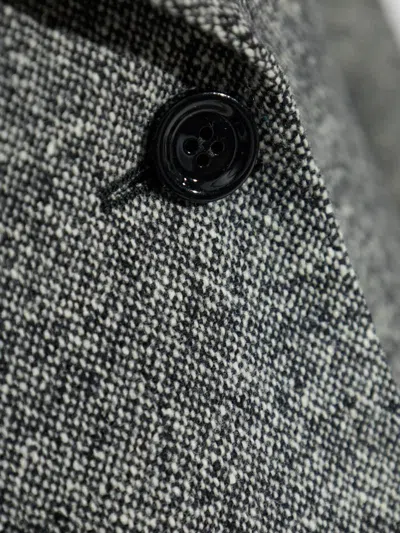 Dolce & Gabbana Tweed Jacket With Flap Pockets And Peak Lapels In Gray