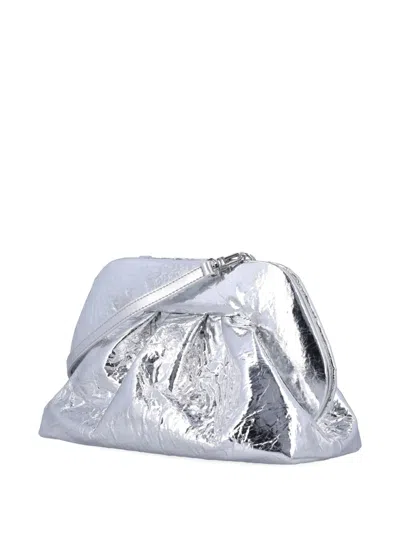 Themoirè Tia Clutch In Silver