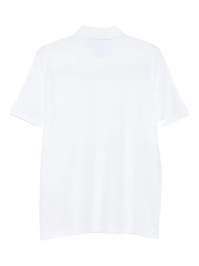 Ea7 Logo Polo Shirt In White