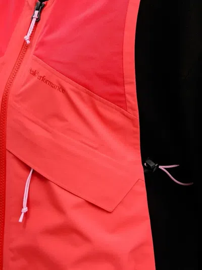 Peak Performance Zip-front Panelled Gilet In Red