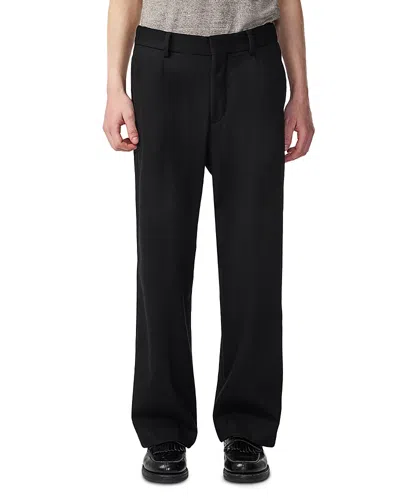 Nn07 Bill 1630 Tapered Pleated Recycled Wool-blend Trousers In Black