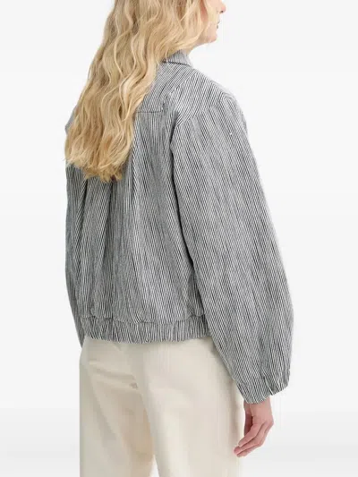 Sessun Striped Oversized Jacket In Gray
