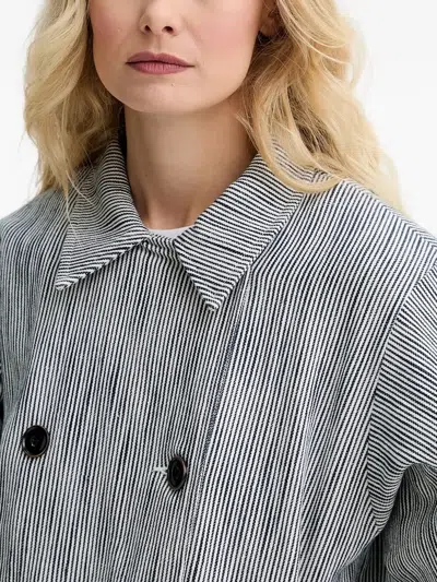 Sessun Striped Oversized Jacket In Gray
