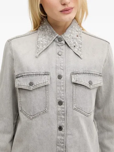 Miss Sixty Denim Shirt In Gray