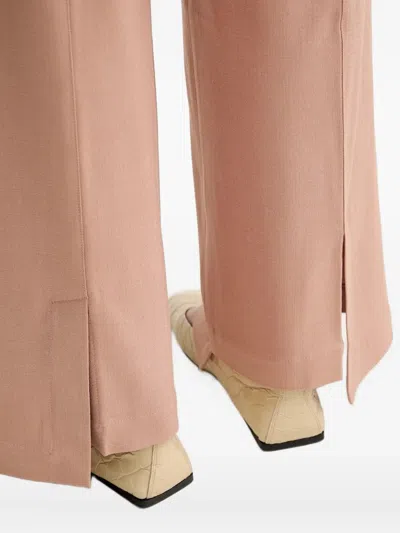 Aeron Wrap-front Split-hem Trousers In Pink