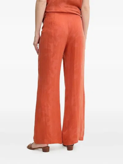 Hoss Intropia Petra Leaf-print Trousers In Orange