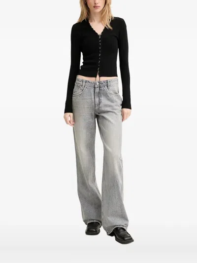 Miss Sixty V-neck Cardigan In Gray