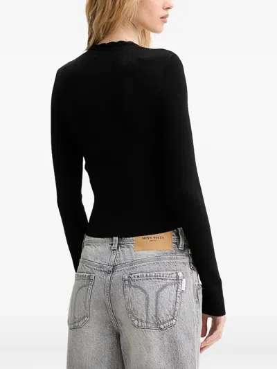 Miss Sixty V-neck Cardigan In Gray