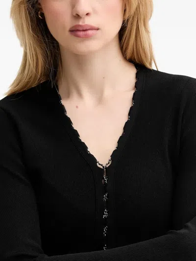 Miss Sixty V-neck Cardigan In Gray