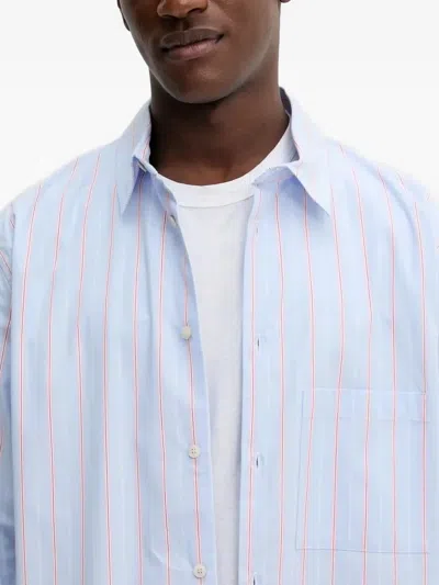 Won Hundred Stripe-pattern Shirt In Blue