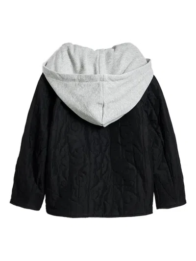 Desigual Spider-man Check Quilted Jacket In Black