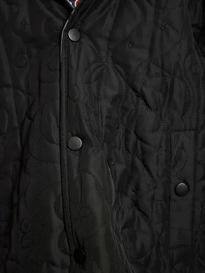 Desigual Spider-man Check Quilted Jacket In Black