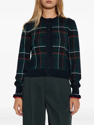 Alexander Mcqueen Mcqueen Check Wool Cardigan In Multi