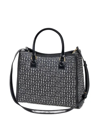 Pedro Del Hierro Monogram-patterned Top-handle Tote Bag In Black