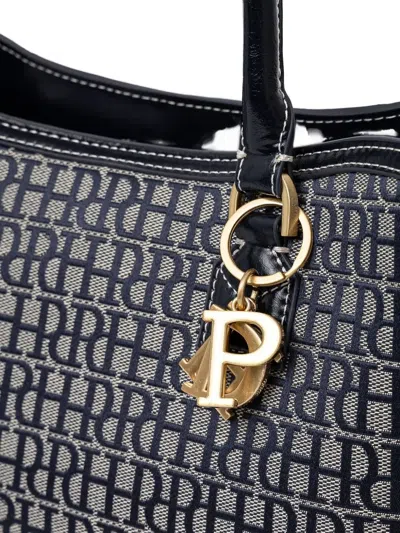 Pedro Del Hierro Monogram-patterned Top-handle Tote Bag In Black