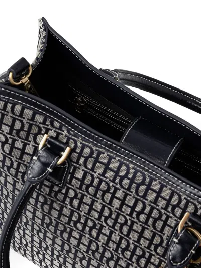 Pedro Del Hierro Monogram-patterned Top-handle Tote Bag In Black