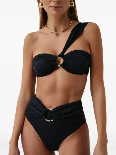 Sofia Erhan Ring-detail Bikini In Black