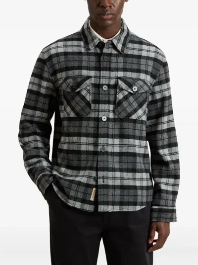 Woolrich Checked Pattern Shirt Jacket With Flap Pockets In Multi